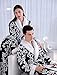 LOCIIXAT Women's Soft Warm Sherpa Fleece Robe Long Fuzzy House Coat Flowered Bathrobe, Black XL