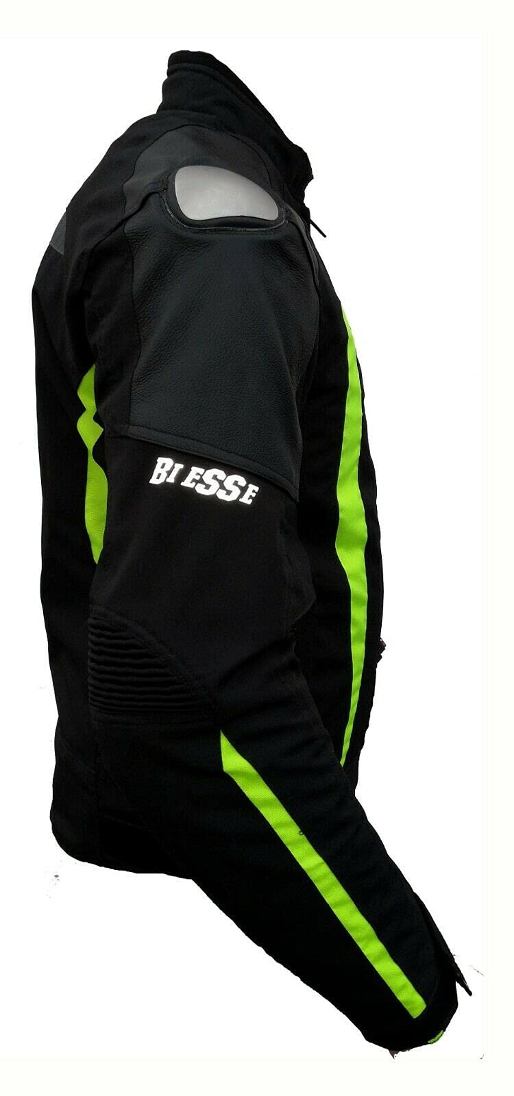 BI ESSE BS MOTO - Giacca da MOTO in tessuto e pelle impermeabile, Racing e sport, completo di protezioni