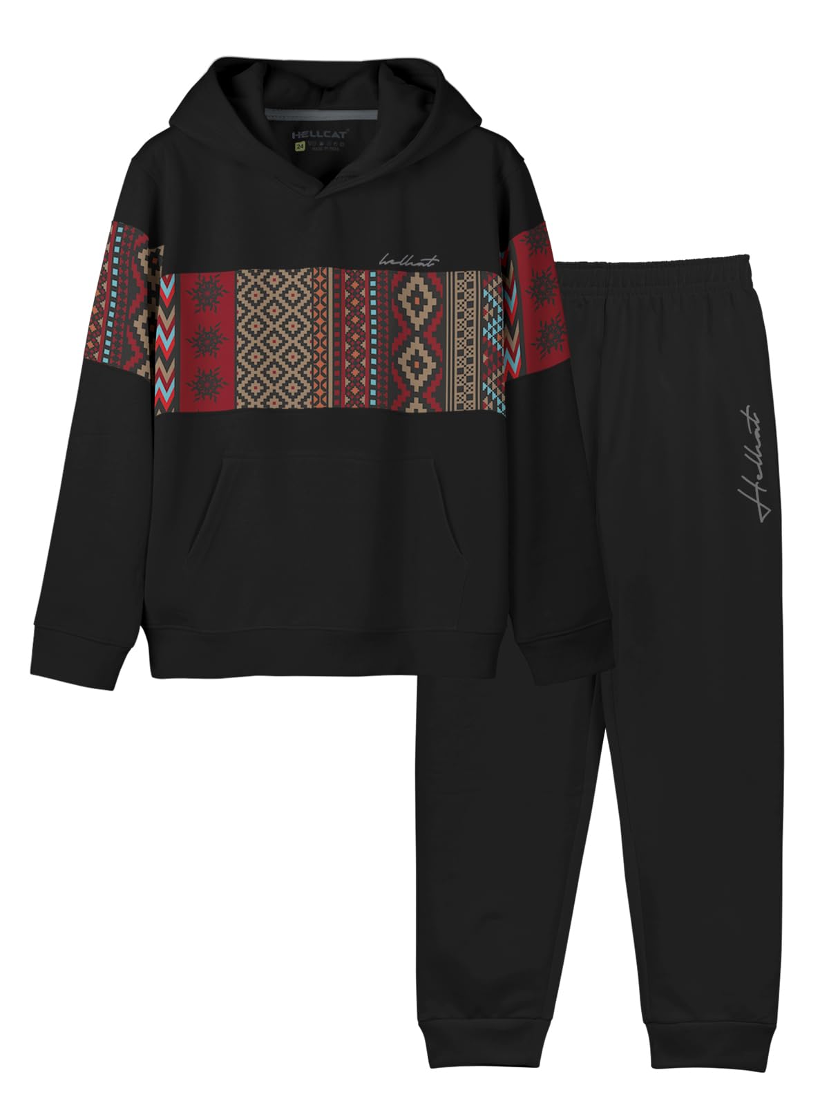 Trendy Printed Cotton Blend Hoodie T-shirt Jogger Trackpant Clothing Set for Boys - Pack of 1