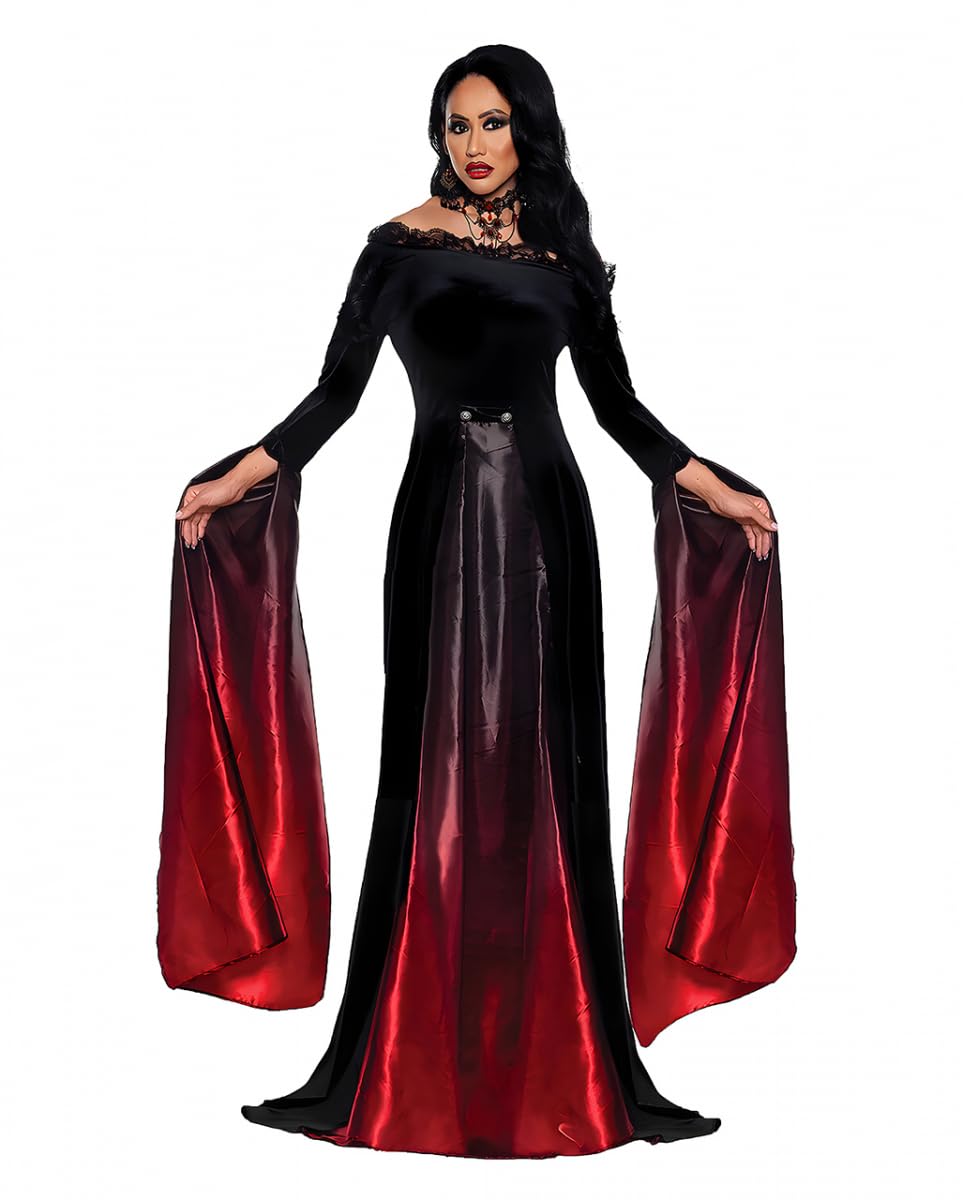 Horror-Shop Elegante Costume Da Donna Da Regina Dei Vampiri