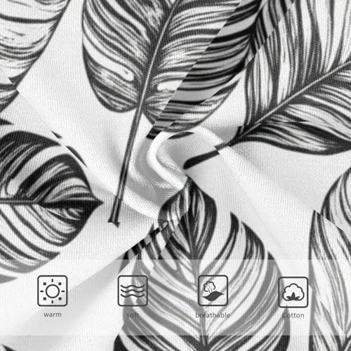 Toddler Underwear Custom 2t Cotton Panties for Girl Colorful Briefs Girls Undies Tropical Leaves Black White3