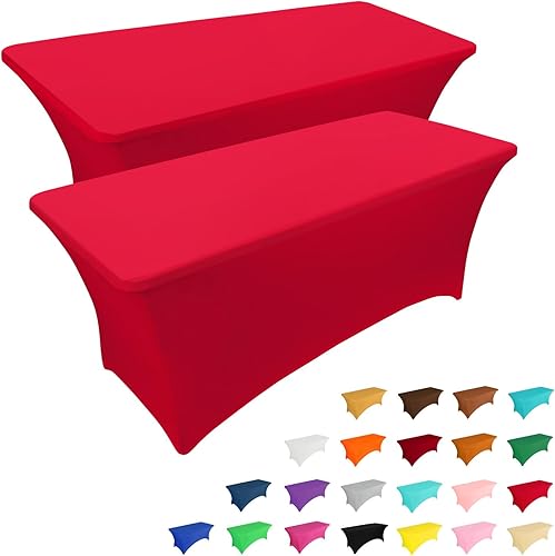 Miniatura 1 de IVAPUPU - Mantel de elastano para mesas rectangulares, ajustado, elástico, lavable, protector de mesa para eventos, fiestas, bodas, cócteles,