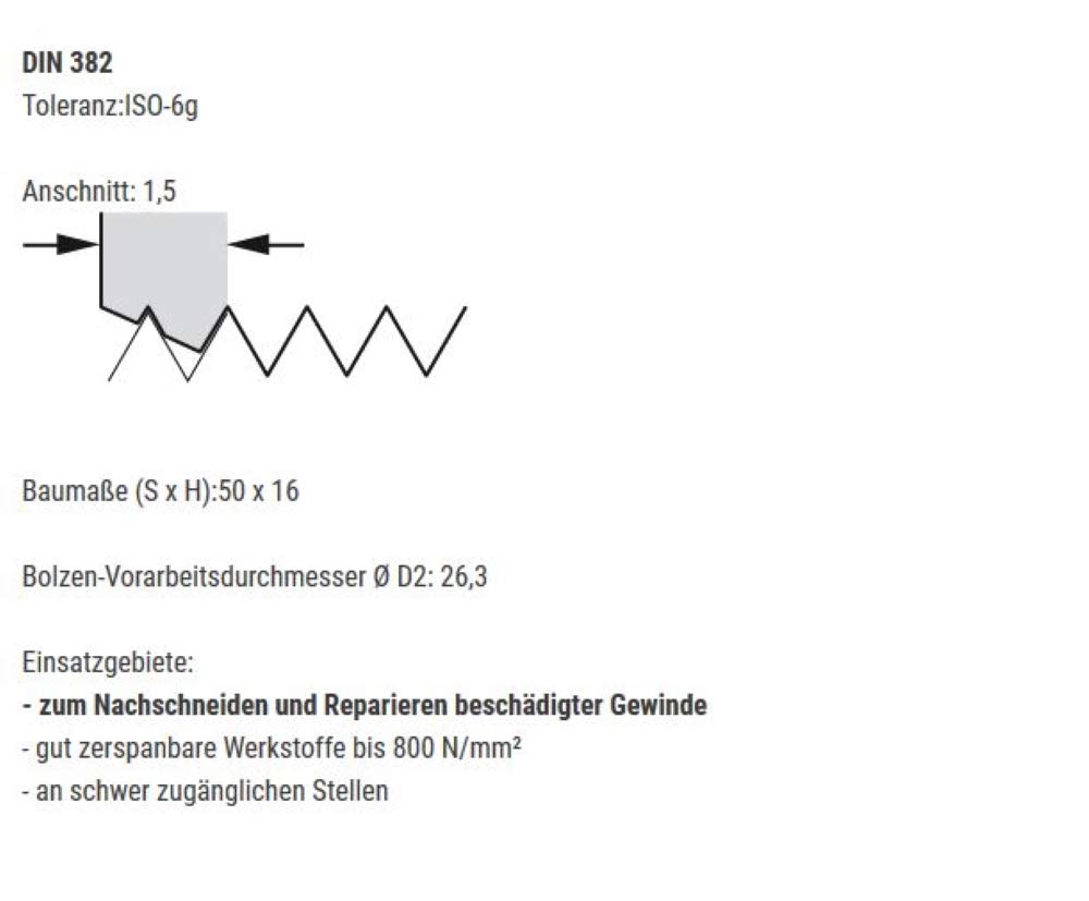 BAER Sechskantmutter G 3/4 x 14 - HSS - Rohrgewinde | Sechskantschneideisen| Gewindeschneider | Schneidmutter