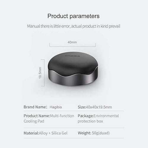 Miniatura 7 de Hagibis - Almohadilla de refrigeración para laptop, soporte ergonómico para laptop, pequeña bola enfriadora invisible, portátil, magnética, calor