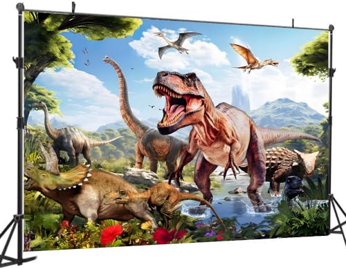 Fondo de fotografía dinosaurios tropical 7x5ft HDXXSC miniatura 2