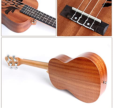 KEPOHK 24″Concert Enfants Ukulélé Acajou Gravé Portable Pour Enfants Cadeaux Débutant P - Les Beatles, Paul McCartney, John Lennon, RIngo Starr, George Harrison KEPOHK 24"Concert Enfants Ukulélé Acajou Gravé Portable Pour Enfants Cadeaux Débutant P – Image 4