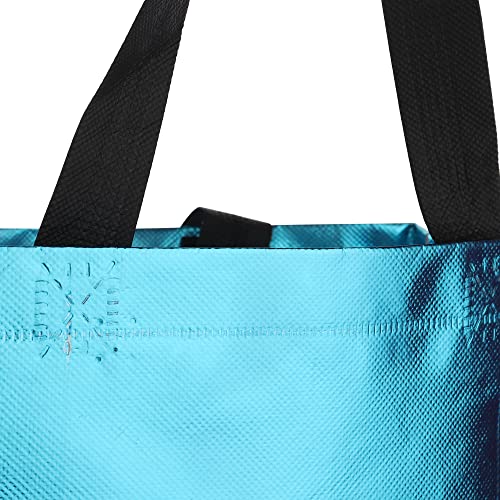Image of DOUBLE R BAGS Reusable Small Gift Bags - Elegant Gold Shopping Bags with Handles for Weddings, Birthdays, and Return Gifts - Eco-Friendly & Durable.