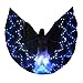 Produktbild Schmetterling Flügel Kostüm schmetterlingsflügel Butterfly Schal Flügel Cape Umhang LED Isis Wings leuchten Bauchtanz Club Kostüme Performance Bekleidung ( 1 x Flügel + 1 x Teleskopstöcke,Blau )