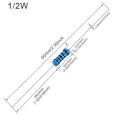 Miniatura 2 de EDGELEC - 100 resistencias 12 W (0.5 Watt) 1% tolerancia de película metálica, múltiples valores de resistencia opcional