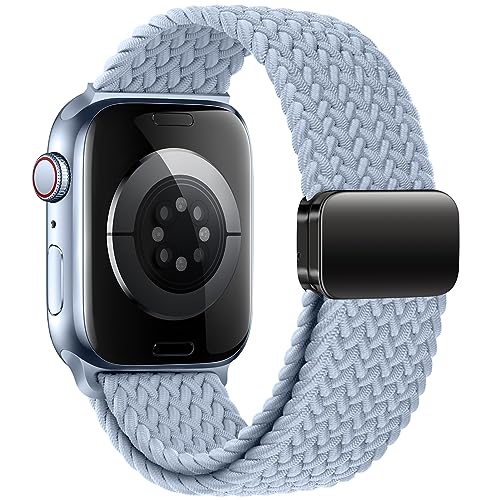 Image of Qimela Sport Loop Compatible with Apple Watch Band 38mm 40mm 41mm 42mm 44mm 45mm 46mm 49mm for Women Men,Magnetic Strap Stretchy Braided Wristband for iWatch Series 11 10 9 8 7 6 5 4 SE Ultra 3 2 1