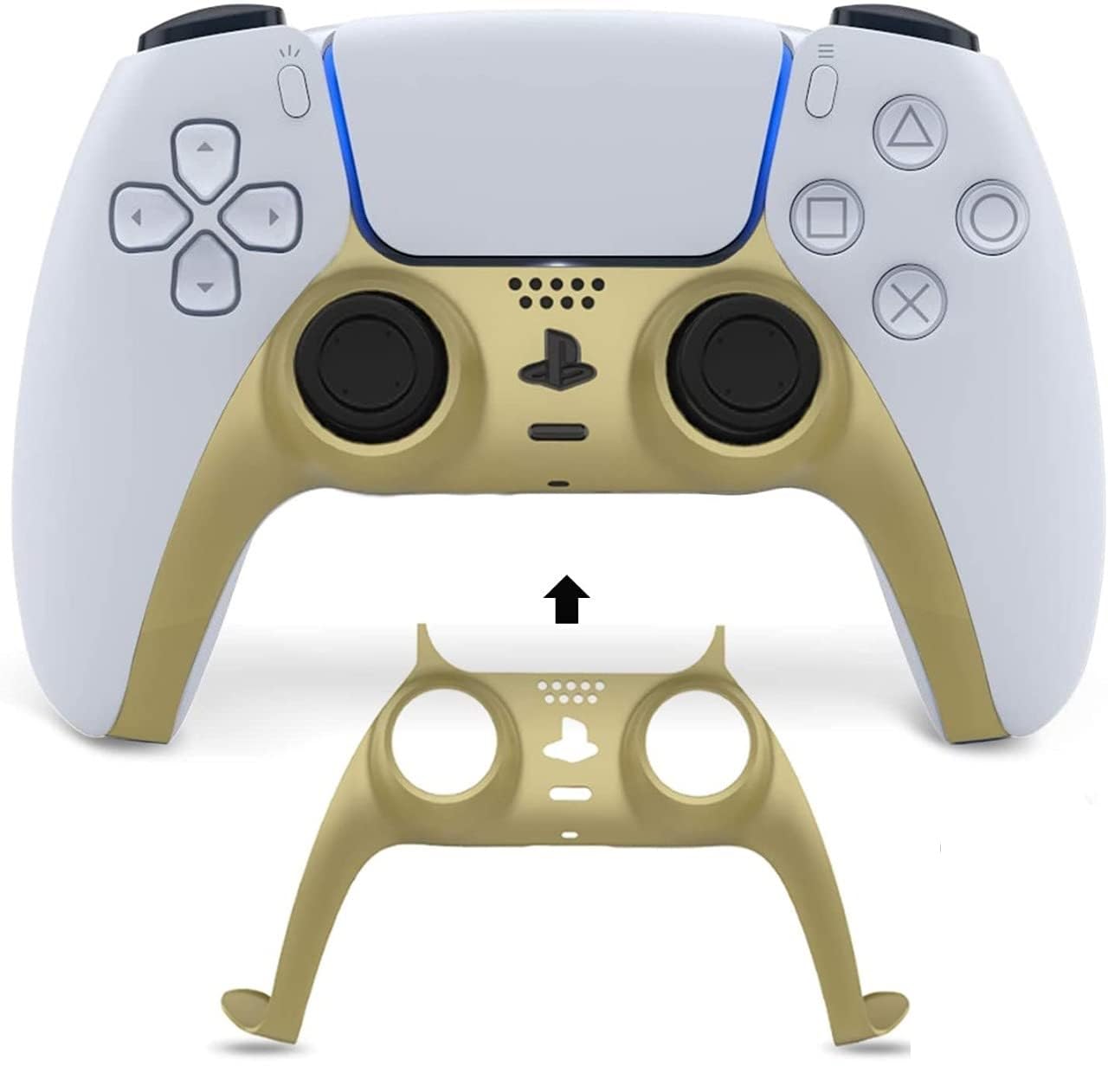 TCOS TECH PS5 Faceplate Decorative Strip Case Cover for PS5 Controller, PS5 Controller Skins Replacement Shell Color Replacement DIY Decoration Accessories for PS5 Controller Panel - Golden (B0CG3F278Z) Amazon Price History, Amazon Price Tracker