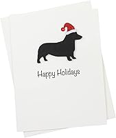 Vista 41 de Black Doodle Bernedoodle - Tarjetas de Navidad (10 unidades), hechas a mano, base blanca, perro con sombrero de Papá Noel