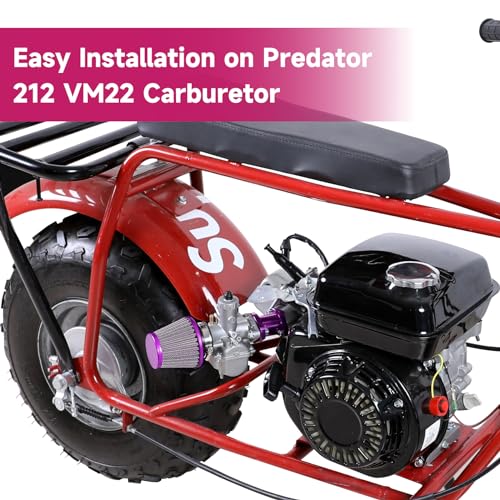 Image of FVRITO VM22 Intake Manifold for Predator 212cc Ghost 196cc 224cc Coleman CT200U BT200X Mini Bike CT200U-EX Baja Warrior KT196 Go Kart GX200 GX160 6.5HP OHV Clone Engine Performance Parts Purple