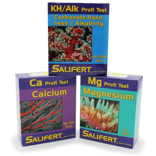 Salifert Triad-Test-Set für Fußball, Magnesium, KH für Meerwasseraquarium, 50 Messungen