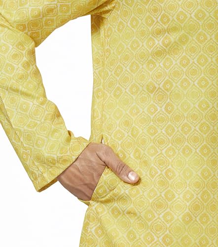 Image of Studio Shringaar Men's Cotton Relaxed Fit Straight Kurta