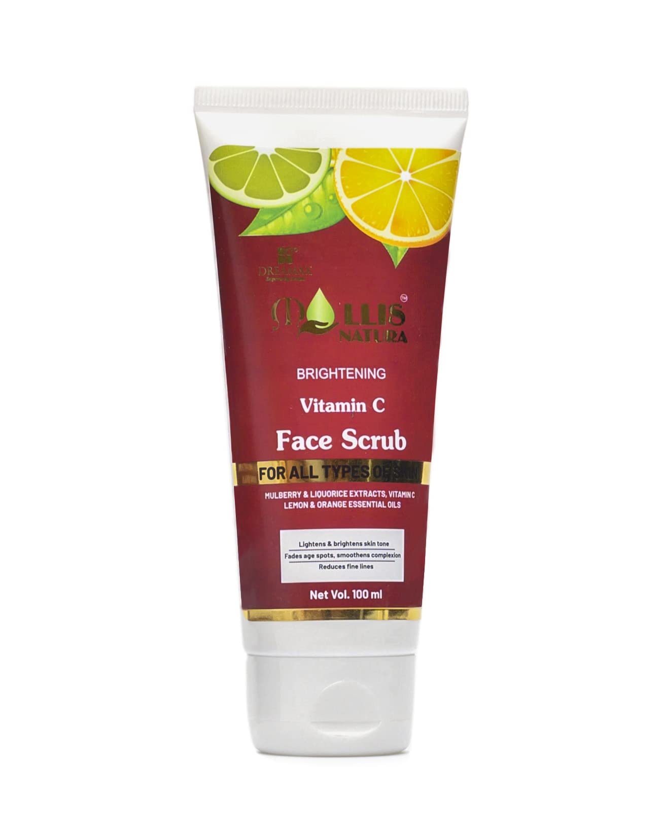 Mulberry Vitamin C Face Scrub For All Types of Skin | Facial Scrub For Lightens & Brightens Skin Tone | 100ml