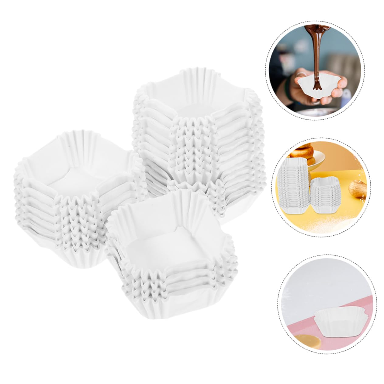 2000 Piezas Taza De Pastel Cuadrada Envoltorios De Papel Para Cupcakes De Calidad Alimentaria Para Hornear Muffins Medianos Soportes De Papel Para Postres Para Cupcakes