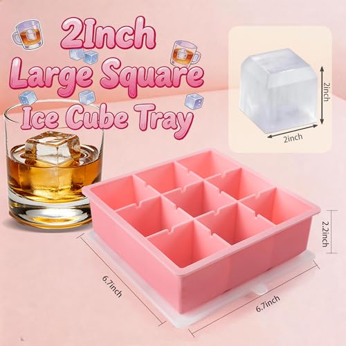 Bandeja grande de cubitos de hielo para whisky, silicona miniatura 3