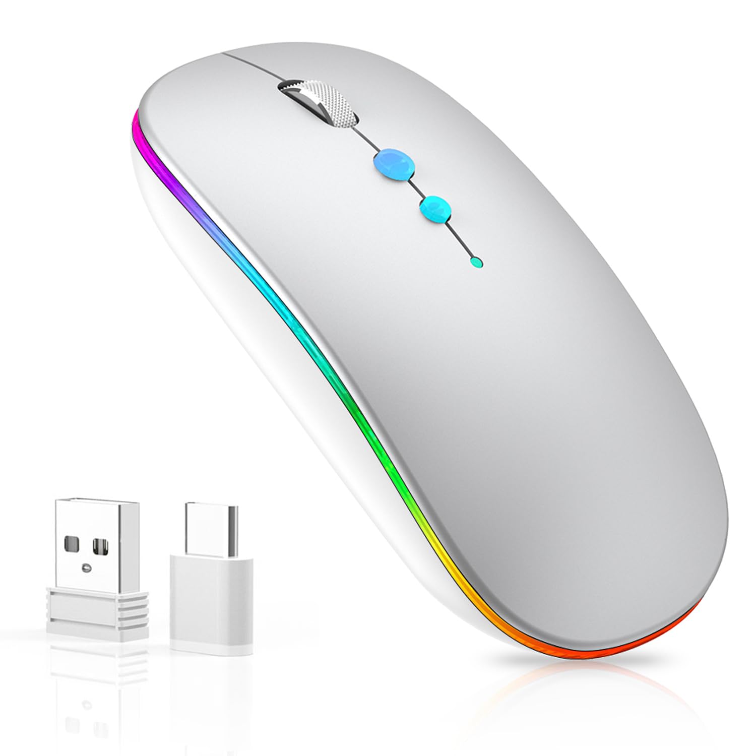 RM100+ Souris sans fil 2,4 GHz avec récepteur USB nano-USB, capteur