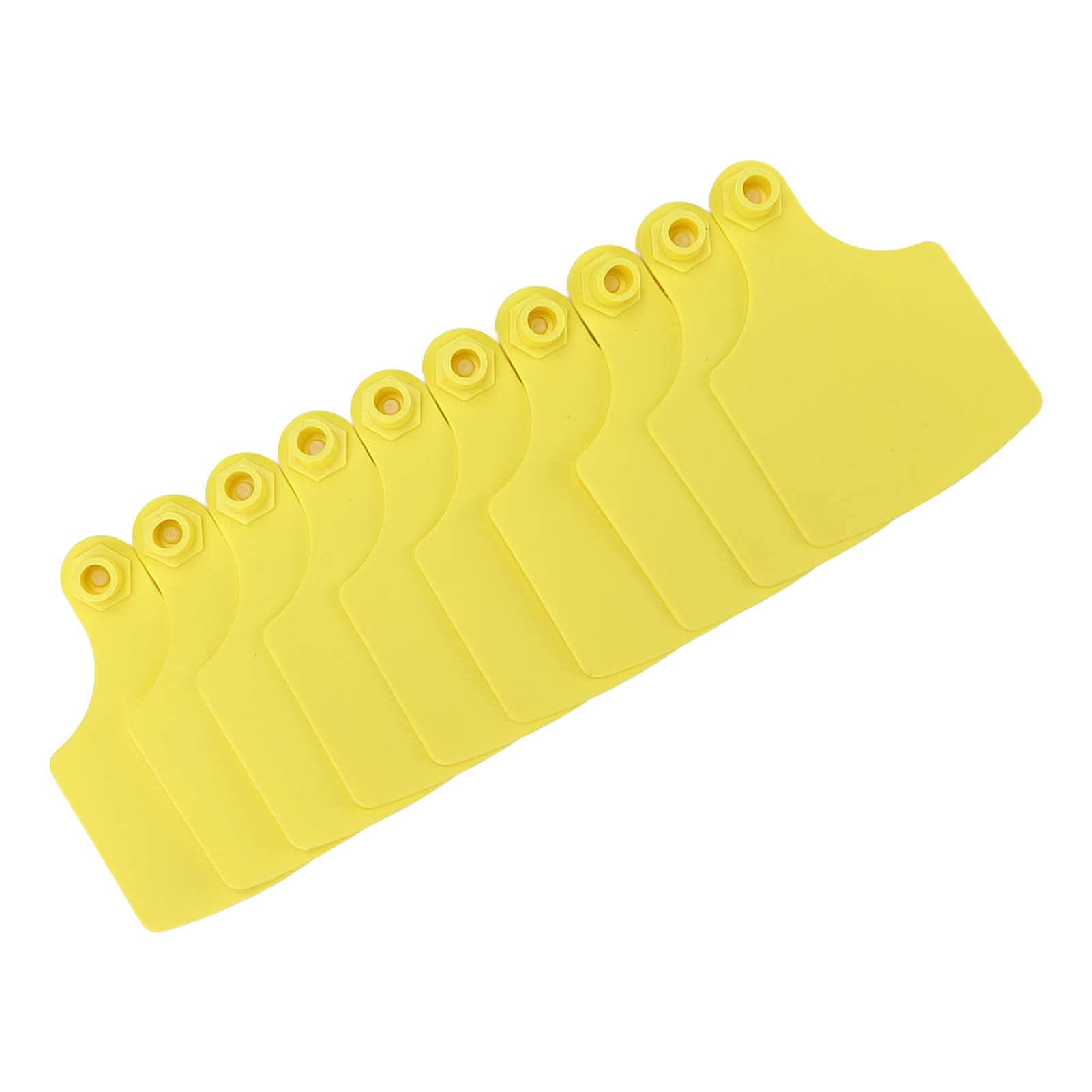 Set di marcatura per animali con targhetta auricolare per bestiame, accessori per l'allevamento di bovini, mucche, giallo brillante, 100 pezzi, ideali per l'allevamento e la
