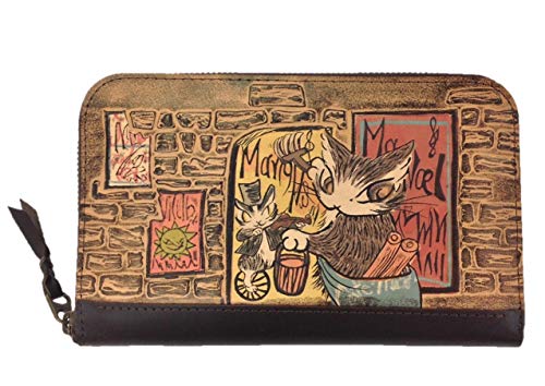 [わちふぃーるど] ダヤン 本革 手染め ラウンド 財布 タシルの街角のサムネイル