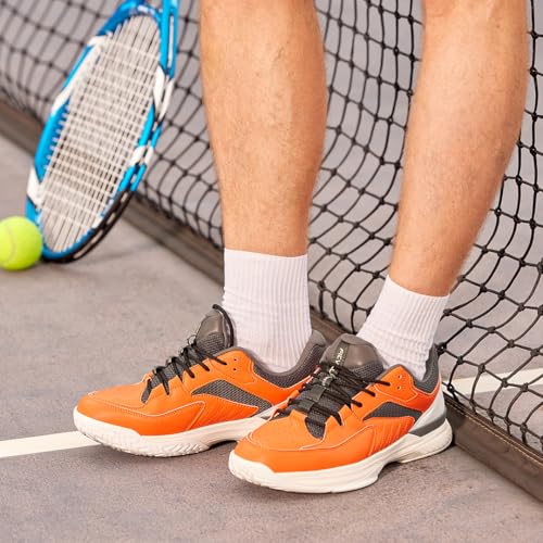 Image of FitVille Men's Wide Pickleball Shoes All Court Tennis Shoes with Arch Support for Plantar Fasciitis