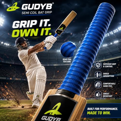 Image of Professional Cricket Bat Handle Semi Coil Grips with Better Shock Absorption | Cricket Accessories Bat Handle Grips, Pack of 1 (Orange)