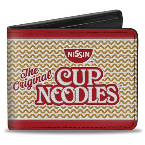 Buckle-Down Men's Bifold Wallet Cup Noodles, 4.0