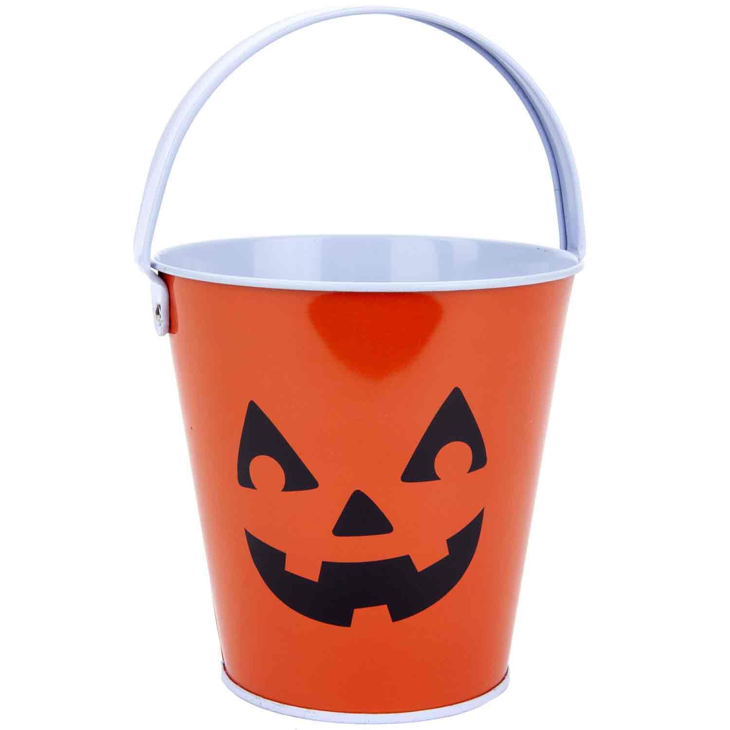 Vfm E-Store Pumpkin Vfm - Halloween Sweets Bucket Trick Or Treat Tin Halloween Candy Bucket, Design