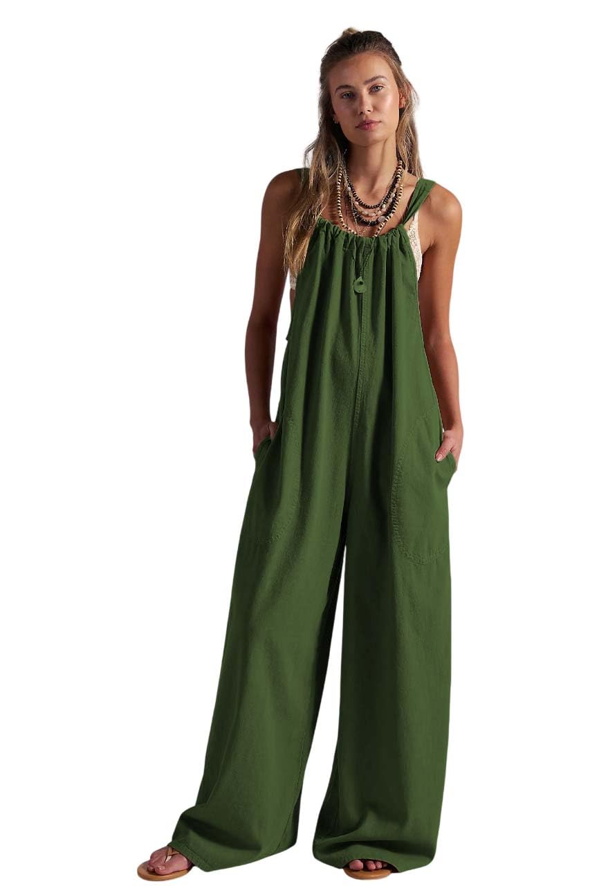 kotty Women’s Relaxed Fit Sleeveless Jumpsuit with Adjustable Straps and Flowy Wide Leg Design-picture-12
