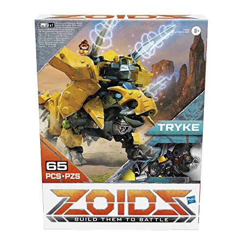 Zoids Hasbro Giga Battlers Tryke - Triceratops-Type Buildable Beast Figure With Motorized Motion - Toys For Kids Ages 8 And Up, 63 Pieces (E4958) #TOP2