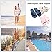 Anmerl Reise Hausschuhe für Herren und Damen, Faltbar Tragbar Rutschfeste Schnell Trocknende Sommer Schlappen Sandalen für Hotel, Fitnessstudio, Schwimmen, Strand, Slippers für Innen Außenbereich
