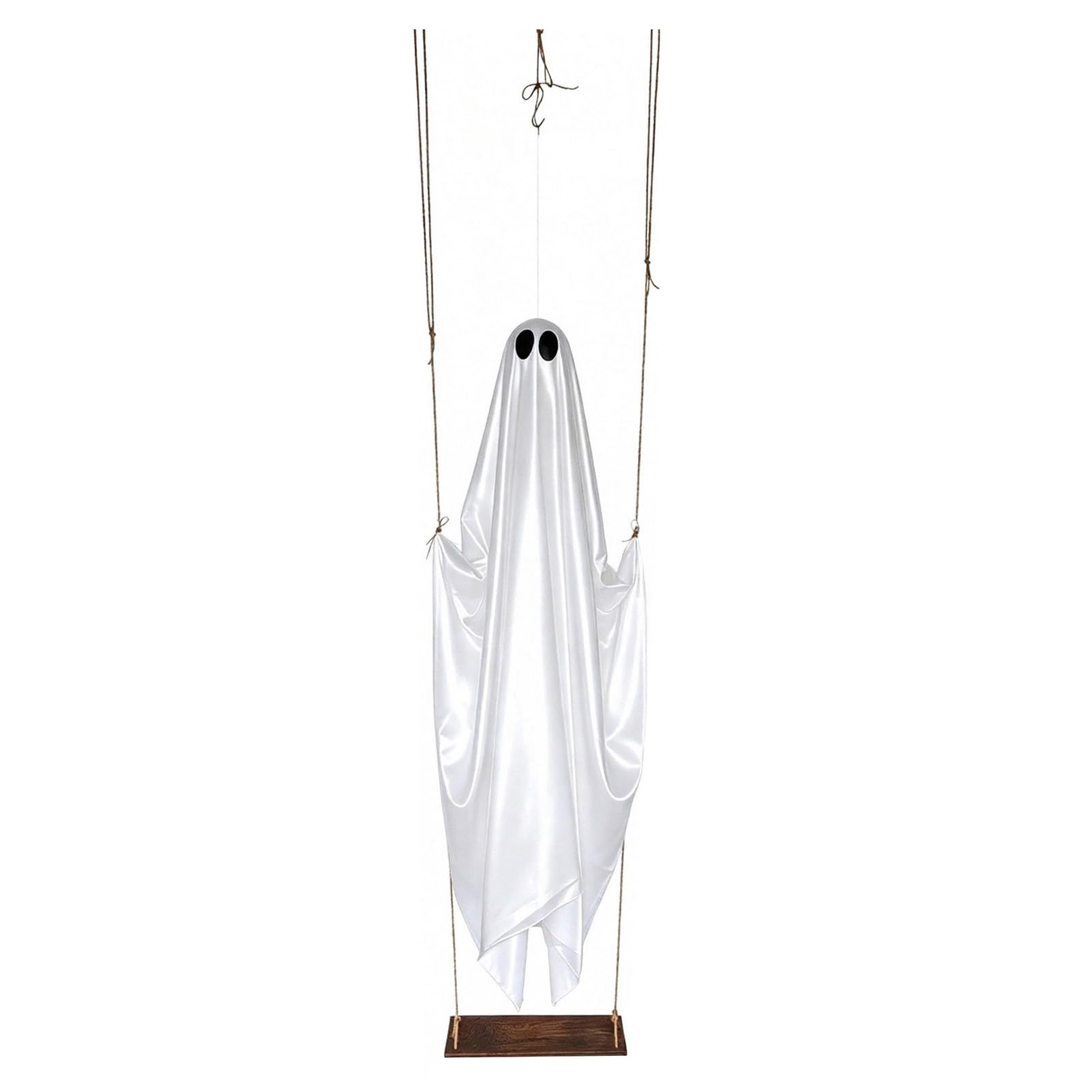 Pasisuu Hanging Swinging Ghost Halloween Decoration, LED Light Up Large Spooky Ghost with Remote Control for Outside Garden Yard Porch Tree, Decor [object Object]