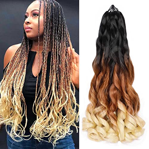Colorful Queen French Curly Braiding Hair 7 Packs 22 Inch