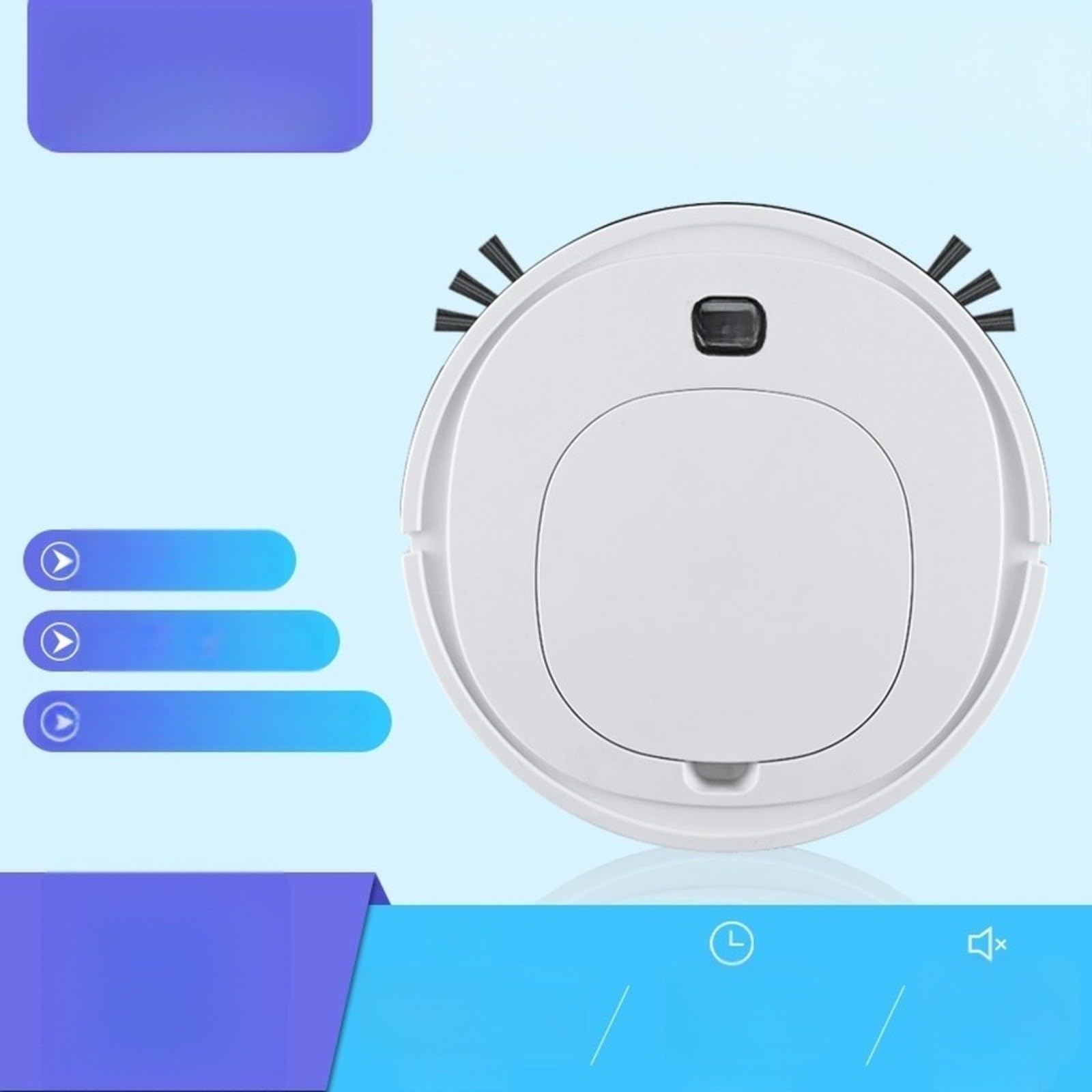 Robot aspirador 32cm All-in-One Sweep Mop 1500mAh 1499Pa Slim para pelo de mascotas Limpieza del hogar Blanco
