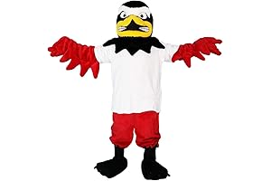 Colorful Sport Red Eagle Bird Falcon Costume Mascot Cartoon for Adult Cosplay Party