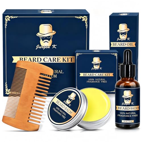 Beard Kit w/Beard Oil, Beard Balm, Beard...