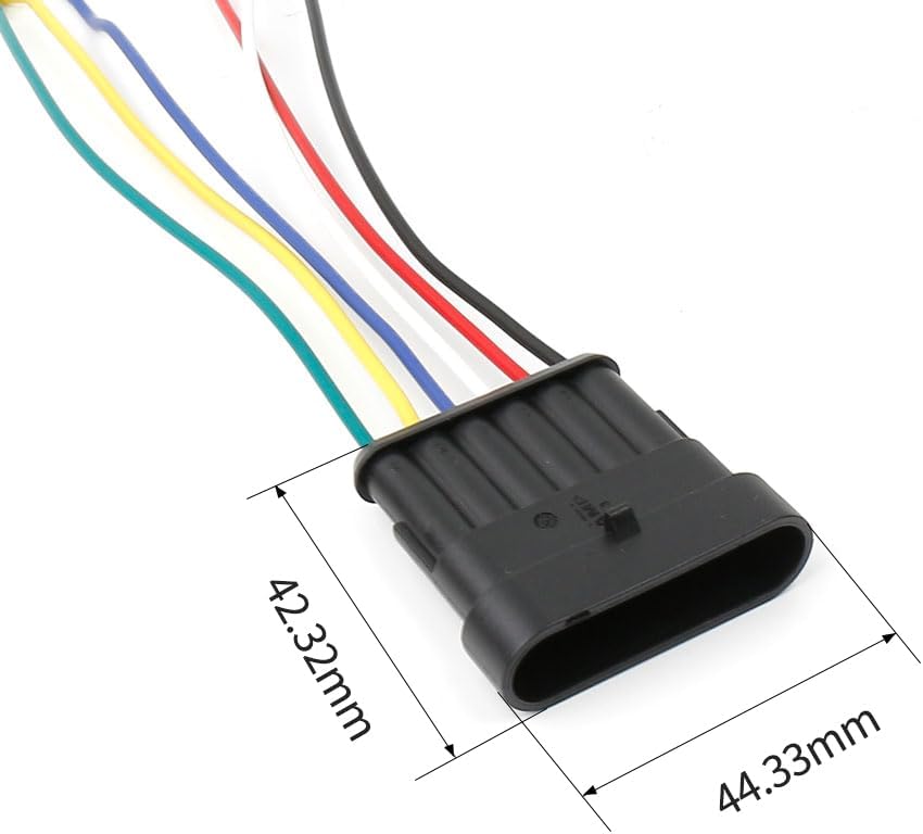 6Pin 5Kits Harness Connector 16-20AWG Waterproof Wire Quick Disconnect Series Automotive Way Car Electrical Marine Truck Boat Motorcycle Male Female Connections Plug
