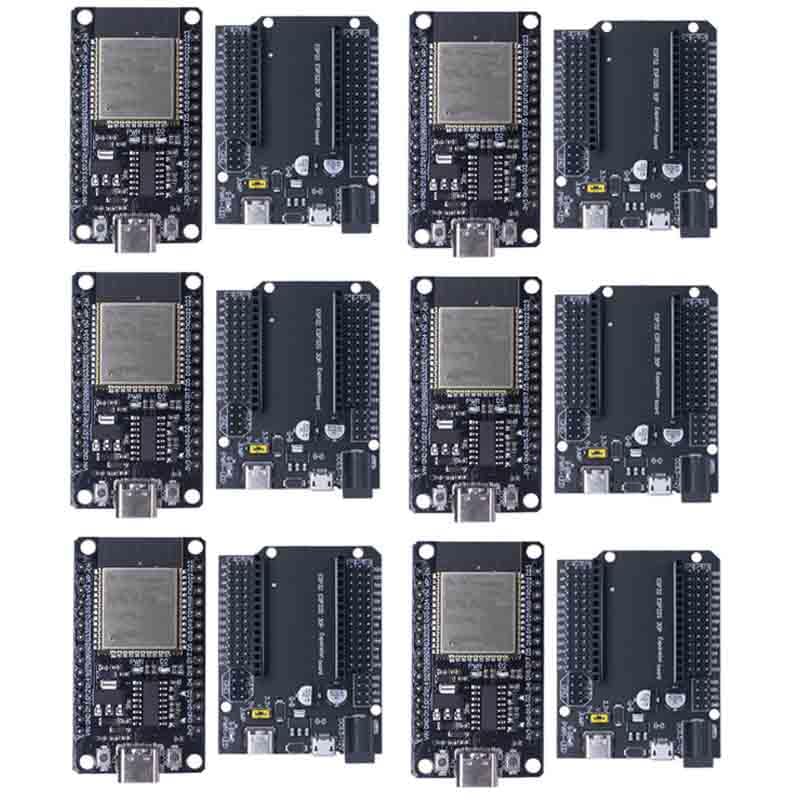 6Set typeC ESP32 30Pin Microcontroller ESP-32 ESP-32S ESP-WROOM-32 with Breakout GPIO 1 into 2 Terminal Screw Board