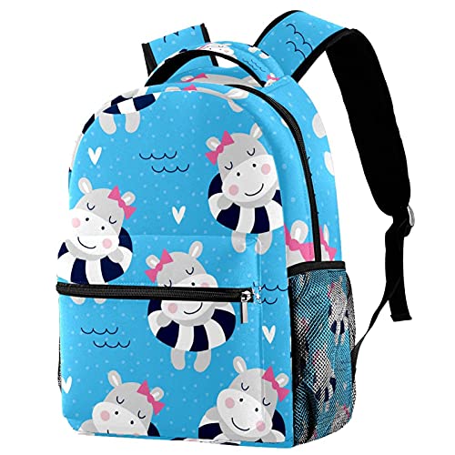 Sac à dos décontracté pour loptop motif feuilles vertes multicolore