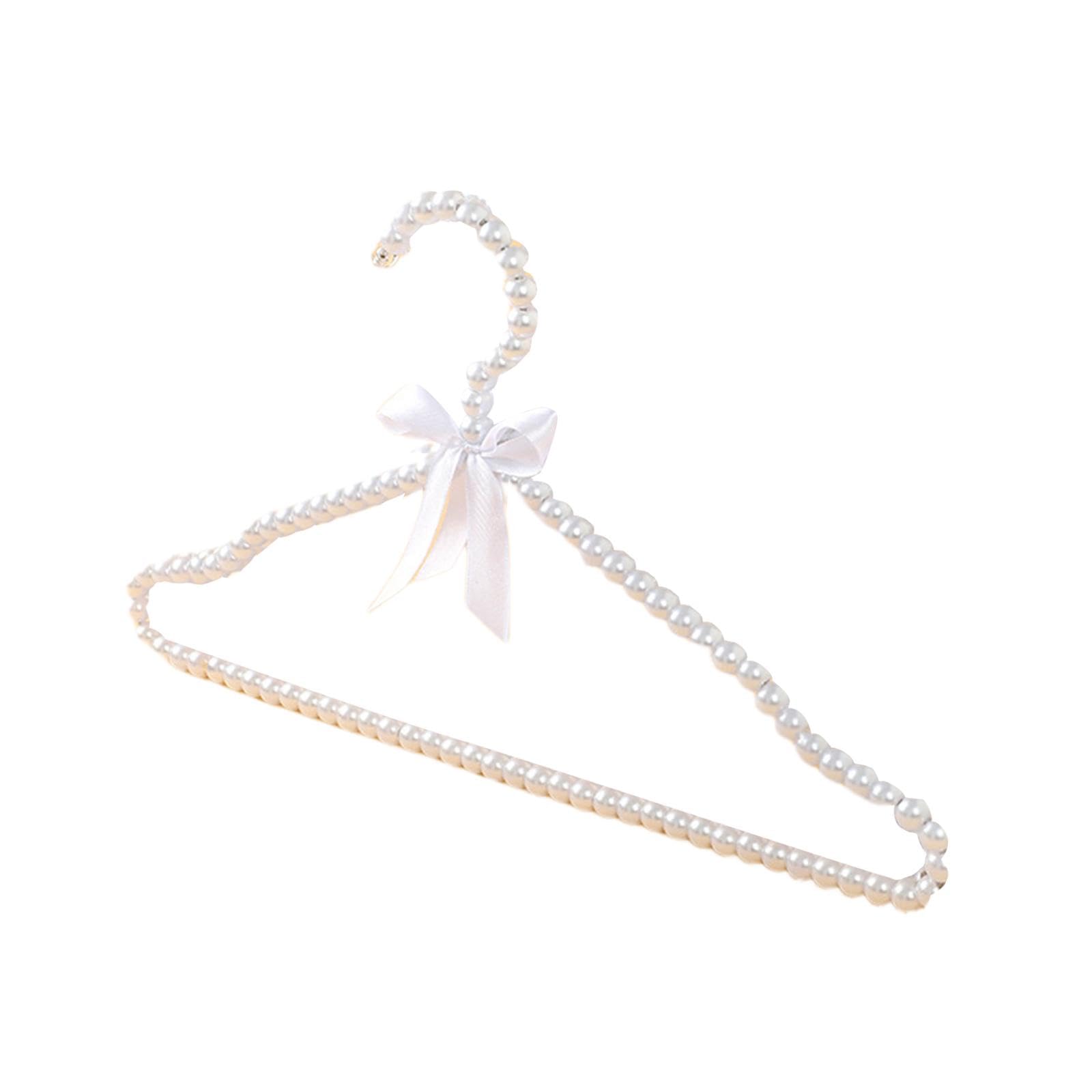 CALANDIS® Pearl Bowknot Clothes Pants Hanger Closet Hanger for Bride Coat Shirt Party White Hangers'