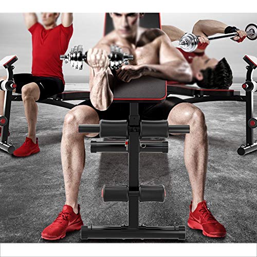 Image of Small Dumbbell Dumbbell Bench, Aids Birds Dumbbell Bench Stool Stool Fitness Chairs with Leg Extension Device Fitness Dumbbell