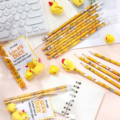 Set 50 Lápices Amarillos con Tema de Pato Motivacional miniatura 6