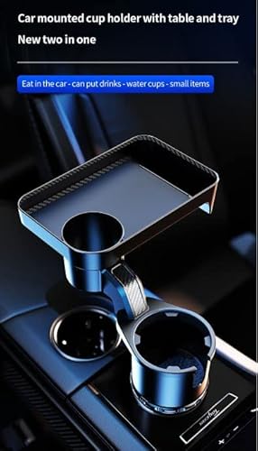 Car Cup Holder Expander Large Size For Food Trays For Eating,1 For 3 Drink Automotive Cup Holders With Hydro Flasks 32/40 Oz, Yeti 14/24/36/46,Large Bottles Mug In 3.4" -4.0" Detachable Tray Table #TOP3