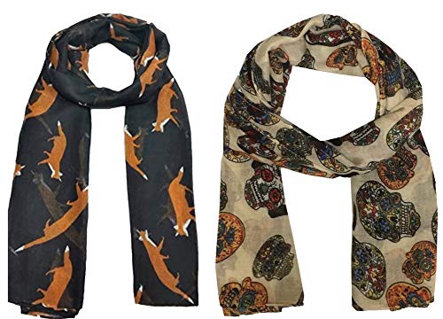 Écharpe femme Bonanza le lot de 2 en taille unique pour affronter le froid