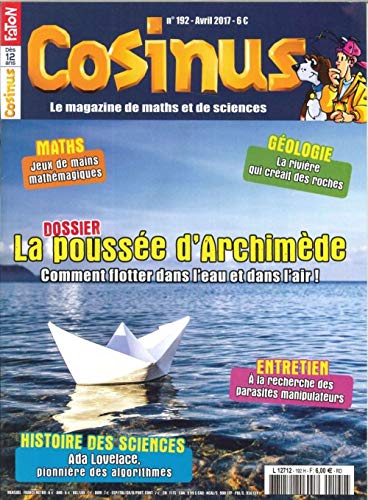 Cosinus N 192 la Poussee d'Archimede Avril 2017 Cosinus N 192 la Poussee d'Archimede Avril 2017