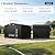 Metal Outdoor Storage Shed with Sloping Roof and Lockable Door, Heavy-Duty, for Patio, Lawn, Backyard (Black, 10×8 FT)