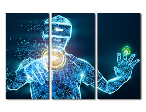 Décoration murale en réalité virtuelle TUMOVO tableau gamer encadré pour salon