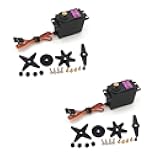 2 pcs MG996R Servo Motor Metal Gear High-Torque Servo Motor for Smart Car Robot Boat RC Helicopter Mechanical arm Fittings(Control Angle 360)