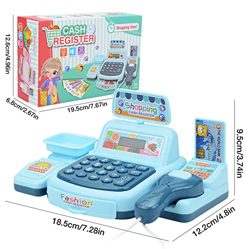 Jogo de caixa registradora de brinquedo de caixa - Caixa de Supermercado Brinquedo com Som e Luz - P